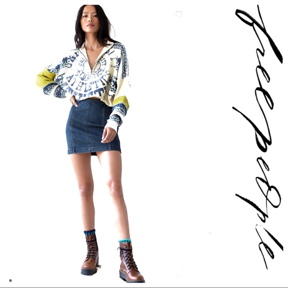 Free People Dresses & Skirts - Free People Modern Femme denim skirt 10